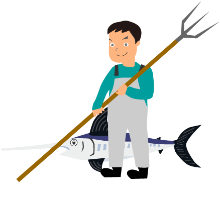 沿岸漁業のイラスト