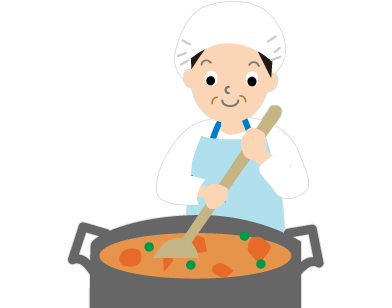 給食を作る人のイラスト